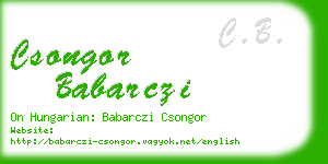 csongor babarczi business card